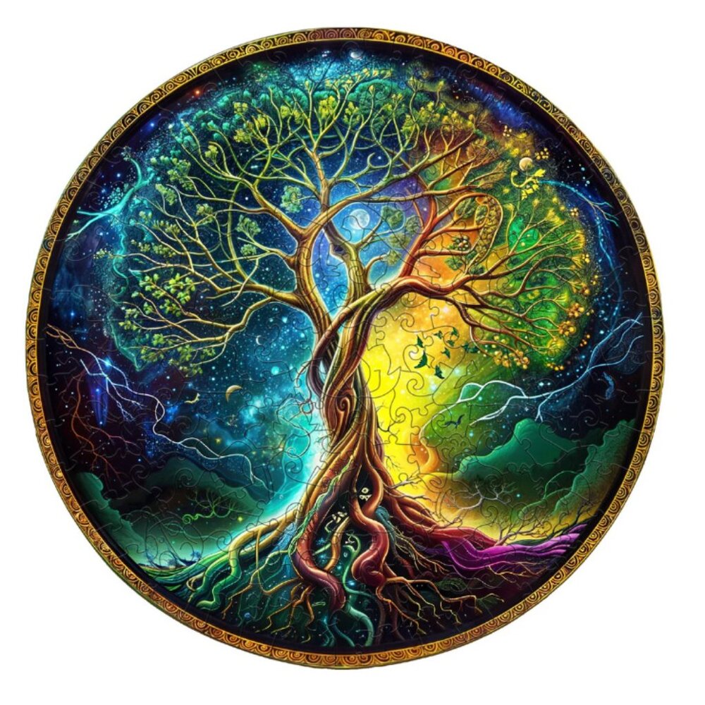 Aurora Tree of Life wooden jigsaw puzzle